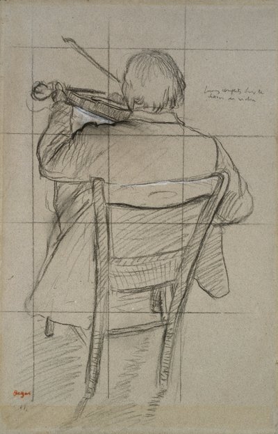 Study of a Violinist Seen from the Back, 19th century by Edgar Degas